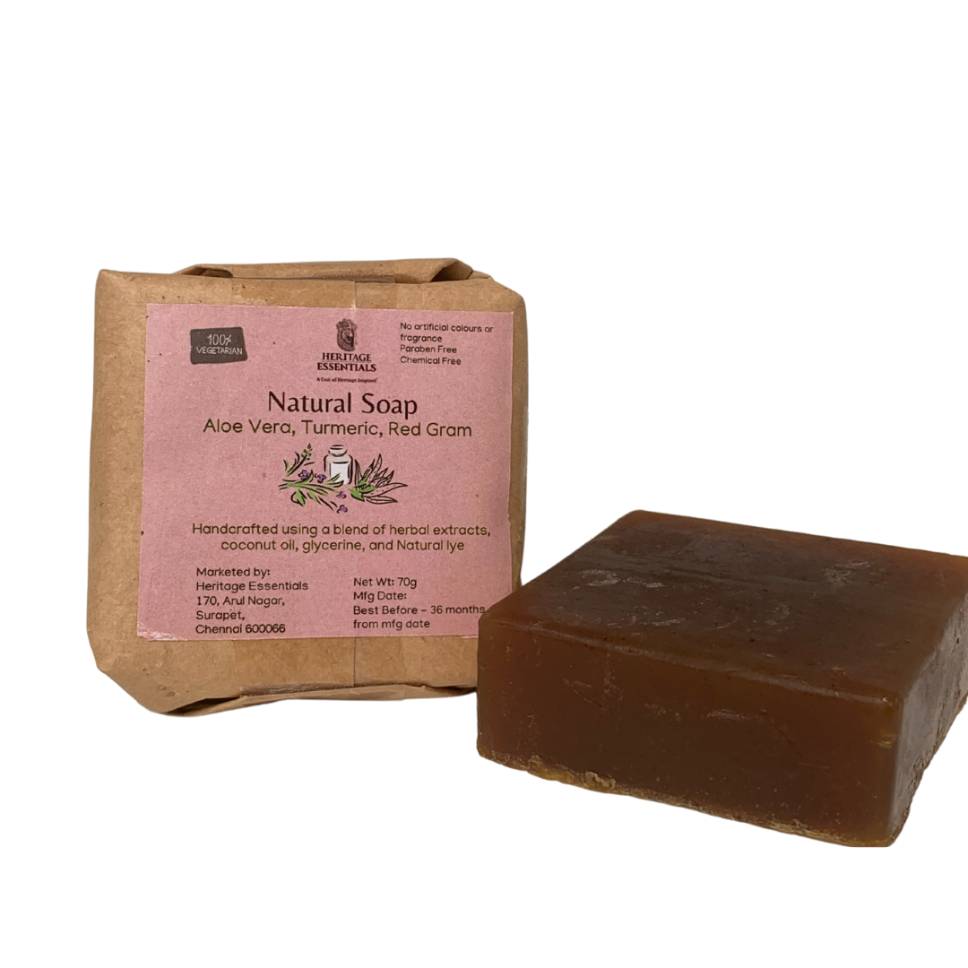 Soap Bar AloVera & Turmeric, Red Gram [70 grams]