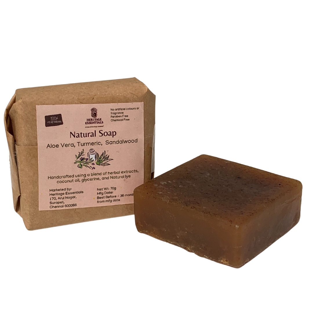 Soap Bar AloVera & Turmeric, Sandlewood [70 grams]